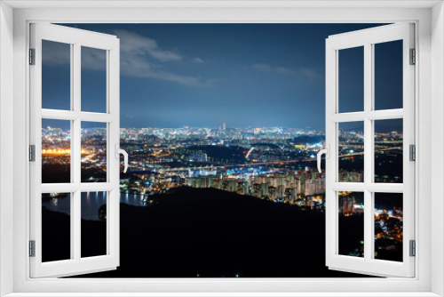 Fototapeta Naklejka Na Ścianę Okno 3D - Night view of Daegu City in South Korea.