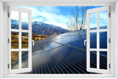 Fototapeta Naklejka Na Ścianę Okno 3D - Ground Mount Solar Power 