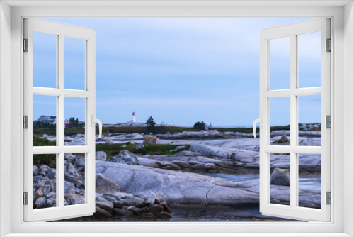 Fototapeta Naklejka Na Ścianę Okno 3D - Seaside landscape at dusk