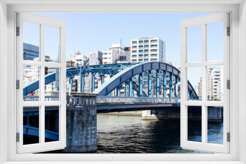 Fototapeta Naklejka Na Ścianę Okno 3D - 隅田川に架かる駒形橋の風景
