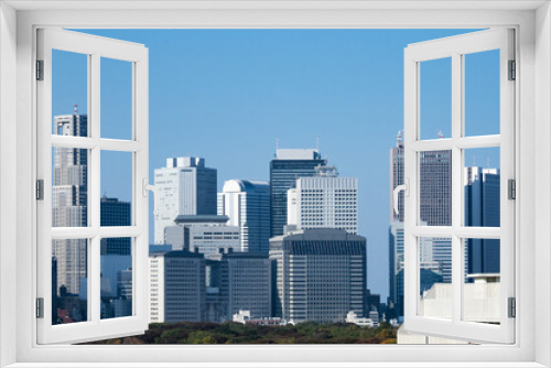 Fototapeta Naklejka Na Ścianę Okno 3D - 新宿副都心の高層ビル群　渋谷から撮影