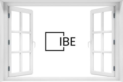 IBE letter initial logo design vector illustration