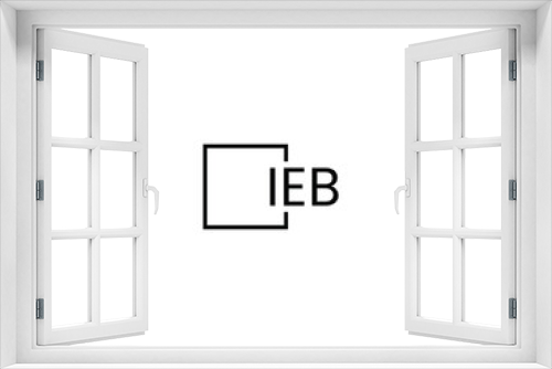 IEB letter initial logo design vector illustration