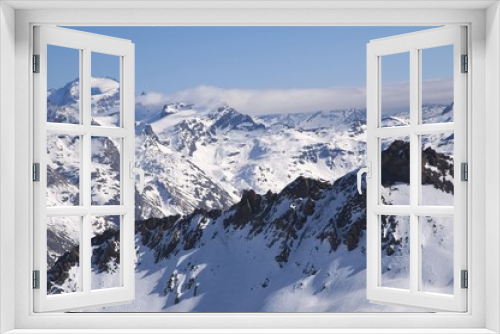 Fototapeta Naklejka Na Ścianę Okno 3D - snowed mountainrange