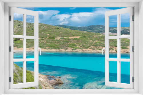 Fototapeta Naklejka Na Ścianę Okno 3D - Beautiful turquoise water of a bay in Asinara Island, Sardinia