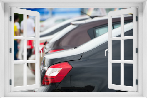 Fototapeta Naklejka Na Ścianę Okno 3D - row of cars