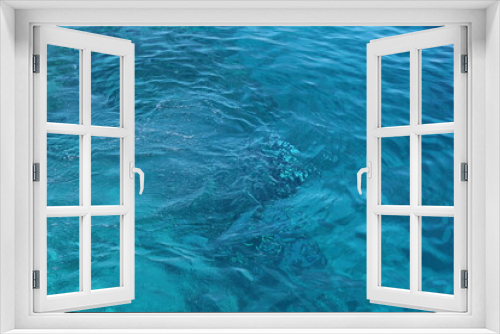 Fototapeta Naklejka Na Ścianę Okno 3D - Water texture. Sea bottom. blue background