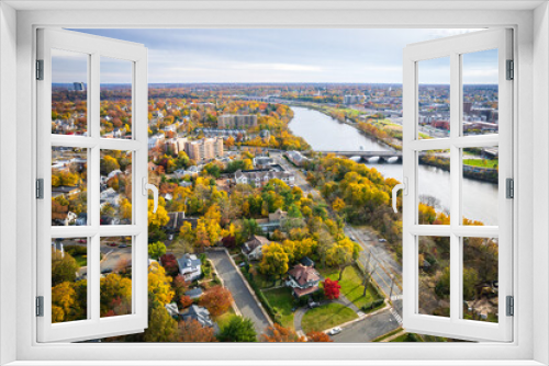 Fototapeta Naklejka Na Ścianę Okno 3D - Aerial Drone of New Brunswick Foliage 