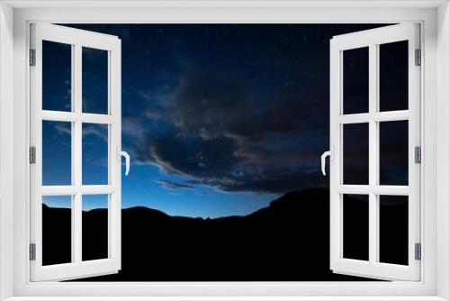 Fototapeta Naklejka Na Ścianę Okno 3D - night fall over mountains in Colorado 