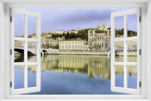 Fototapeta Naklejka Na Ścianę Okno 3D - Fourviere Basilica on the hill, Lyon, France
