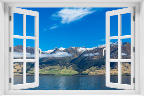 Fototapeta Naklejka Na Ścianę Okno 3D - ニュージーランド　オタゴ地方のワナカ湖と南アルプス山脈