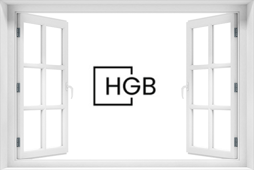 HGB Letter Initial Logo Design Vector Illustration