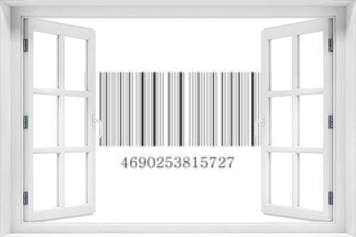 Fototapeta Naklejka Na Ścianę Okno 3D - Black barcode icon on white background. Symbol, logo illustration. Flat vector illustration.