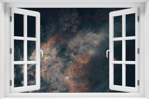 Fototapeta Naklejka Na Ścianę Okno 3D - Ash, fire and smoke nebula - 13446 x 7866 px