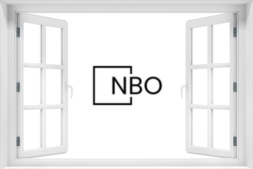 NBO letter initial logo design vector illustration