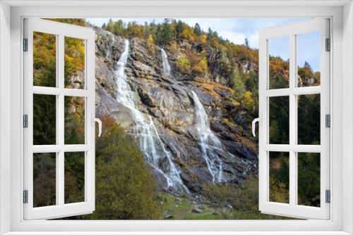 Fototapeta Naklejka Na Ścianę Okno 3D - Val Genova, Cascate Nardis. Parco Adamello-Brenta, Trentino (Italia)