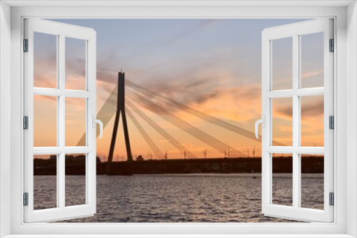 Fototapeta Naklejka Na Ścianę Okno 3D - sunset on the waterfront