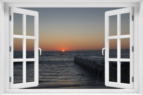 Fototapeta Naklejka Na Ścianę Okno 3D - Sunset on the ocean