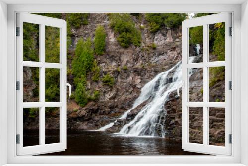 Fototapeta Naklejka Na Ścianę Okno 3D - Beautiful Caribou Falls flowing down on the Caribou River in the fall in the Superior National forest
