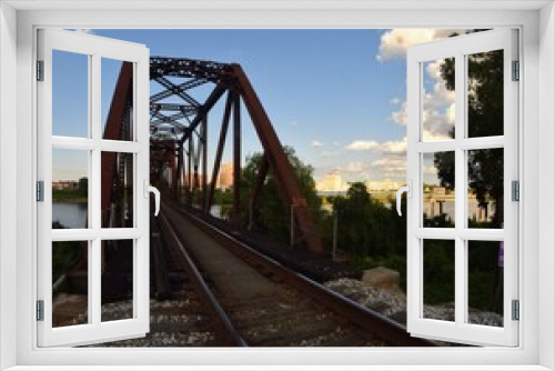 Fototapeta Naklejka Na Ścianę Okno 3D - Railway Bridge