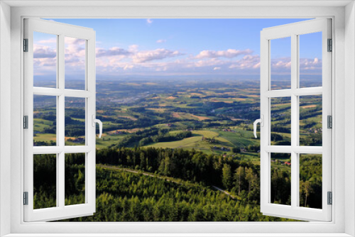 Fototapeta Naklejka Na Ścianę Okno 3D - Blick vom Damberg auf Steyr und seine Umgebung 