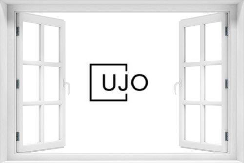 UJO letter initial logo design vector illustration