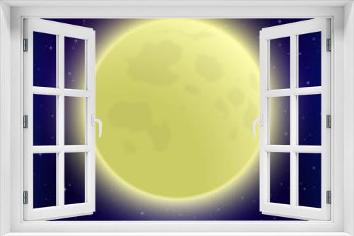 Fototapeta Naklejka Na Ścianę Okno 3D - Moon in space