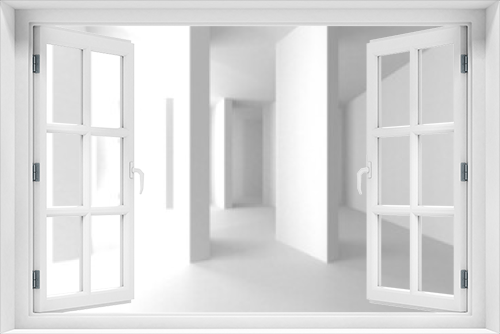 Fototapeta Naklejka Na Ścianę Okno 3D - White Modern Background. Abstract Building Concept