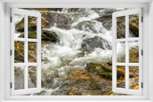 Fototapeta Naklejka Na Ścianę Okno 3D - River rapids in a forest