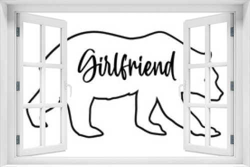 Fototapeta Naklejka Na Ścianę Okno 3D - Bear Girlfriend SVG