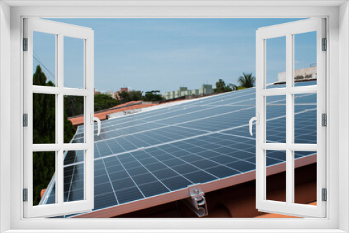 Fototapeta Naklejka Na Ścianę Okno 3D - Energia Solar, sustentabilidade e produção de energia