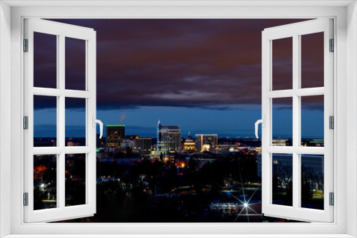 Fototapeta Naklejka Na Ścianę Okno 3D - Blue hour night sky over Boise Idaho
