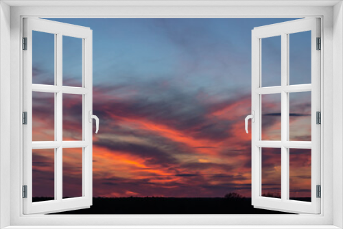 Fototapeta Naklejka Na Ścianę Okno 3D - sunset in the sky