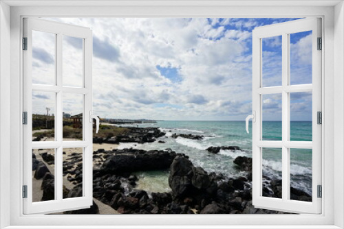 Fototapeta Naklejka Na Ścianę Okno 3D - a wonderful seaside landscape with a walkway