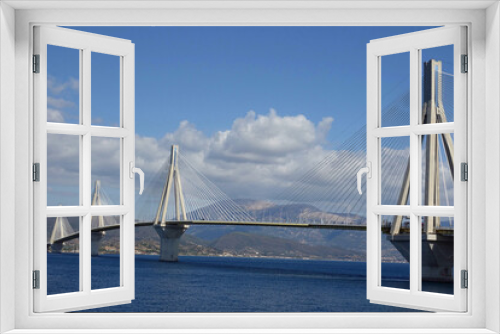 Fototapeta Naklejka Na Ścianę Okno 3D - Greece. Rio-Antirro Briddge over the Golf of Corinth