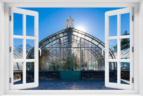 Fototapeta Naklejka Na Ścianę Okno 3D - Paris, France, the Auteuil greenhouses, beautiful public garden in autumn
