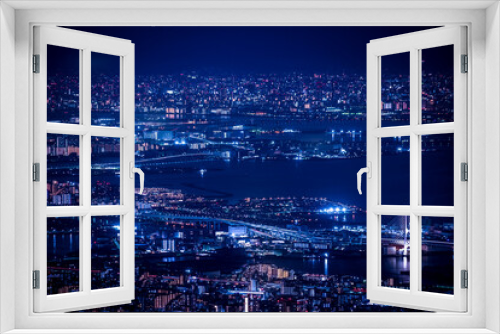 Fototapeta Naklejka Na Ścianę Okno 3D - 掬星台から神戸の夜景