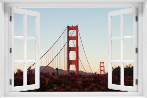 Fototapeta Naklejka Na Ścianę Okno 3D - Panoramic view of golden gate bridge san Francisco