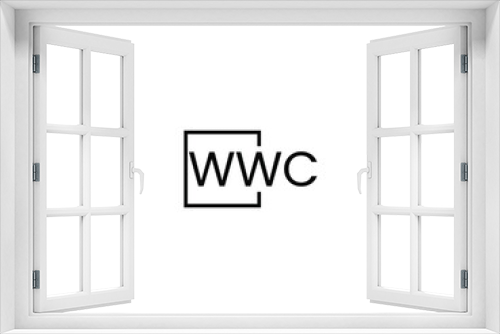 WWC letter initial logo design vector illustration