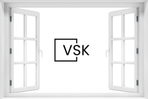 VSK letter initial logo design vector illustration