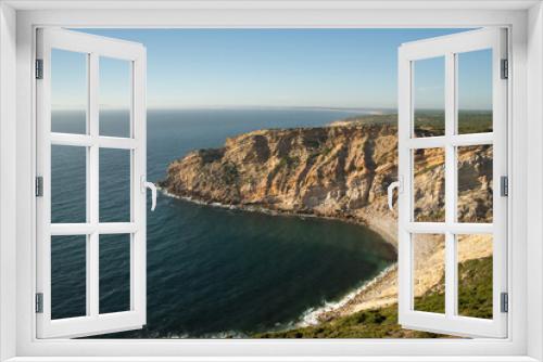 Fototapeta Naklejka Na Ścianę Okno 3D -  Espichel's cape on portuguese coast. A beautiful landscape of Portugal. Blue sky and big cliff