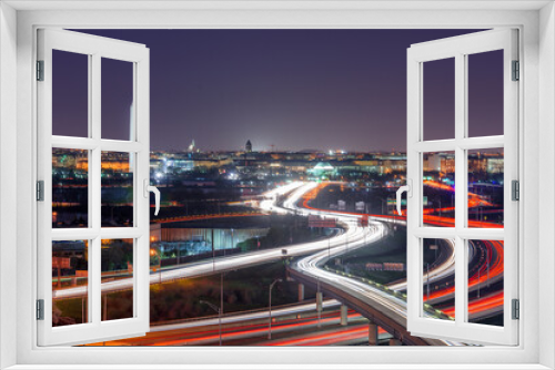 Fototapeta Naklejka Na Ścianę Okno 3D - Washington, D.C. skyline with Highways and Monuments