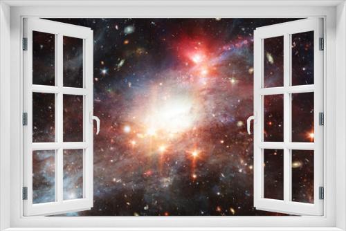 Fototapeta Naklejka Na Ścianę Okno 3D - Planets and galaxies in a free space. The elements of this image furnished by NASA.