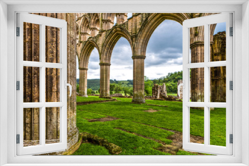 Fototapeta Naklejka Na Ścianę Okno 3D - Ruins of an old Cistercian abbey in North Yorkshire, UK.