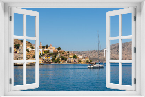 Fototapeta Naklejka Na Ścianę Okno 3D - The island of Symi, on of the most beautiful island in the Aegean Sea.Greece