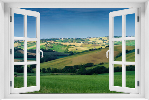 Fototapeta Naklejka Na Ścianę Okno 3D - Rural landscape near Ostra Vetere and Cingoli, Marche, Italy