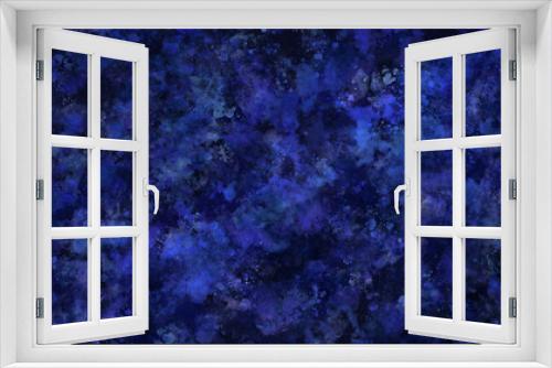 Fototapeta Naklejka Na Ścianę Okno 3D - 暗い青色のにじみのアブストラクトな背景イラスト