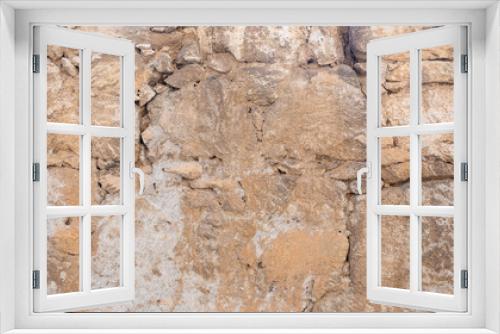 Fototapeta Naklejka Na Ścianę Okno 3D - Eine  verwitterte alte rissige Mauer als ein Hintergrund