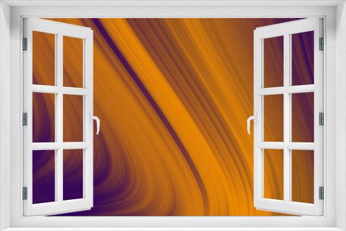 Fluid vibrant gradient of purple orange colors with smooth movement in the frame swaying to the side with copy space. Abstract lines background and Halloween concept