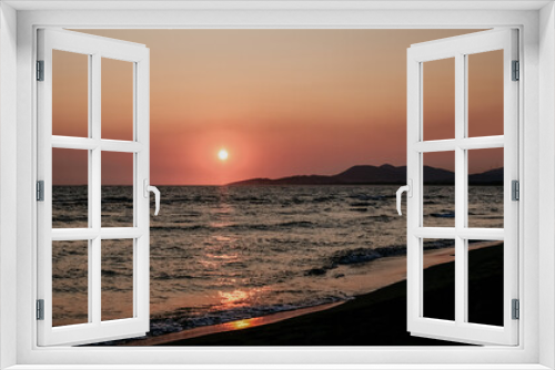 Fototapeta Naklejka Na Ścianę Okno 3D - sea summer sunset golden